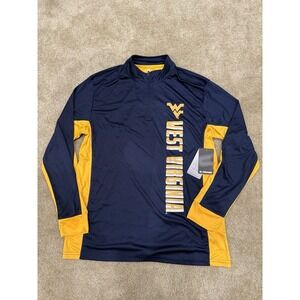 West Virginia University Colosseum 1/4 Zip Mens Large Long Sleeve Pullover